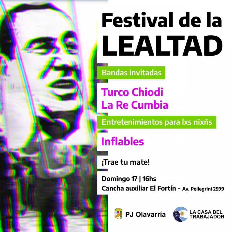 Este domingo se realizar el Festival de la Lealtad